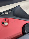 01-06 BMW E46 M3 FRONT LEFT DRIVER SIDE DOOR PANEL CARD IMOLA RED OEM