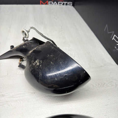 01-06 BMW E46 M3 Side View Door Mirrors Pair Carbon Black  *Notes*
