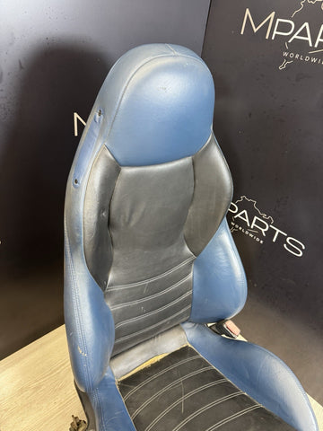 98-02 BMW Z3M Convertible Interior Front Heated Seats Blue / Black *Notes*