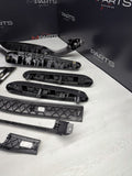 01-06 BMW E46 M3 Coupe Interior Armrests Trim Set Brushed Aluminum *Tab