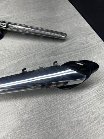 08-13 BMW E92 E93 M3 Front Fender Grilles Side Marker Light Chrome Trims OEM