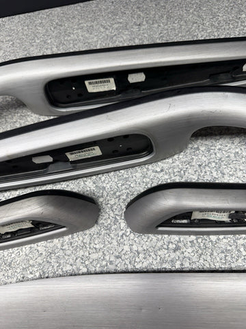 01-06 BMW E46 M3 Convertible Interior Armrests Trim Set Brushed Aluminum *1 Tab