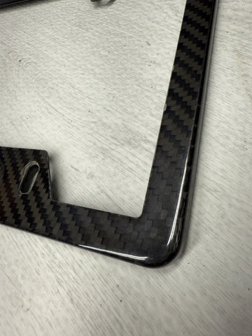 LICENSE PLATE FRAME BRACKET MOUNT HOLDER REAL CARBON FIBER