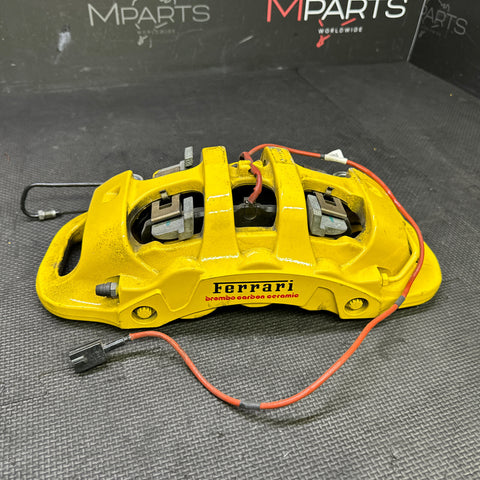 2019 Ferrari 488 Spider Original Yellow Brake Caliper Brembo Front Left