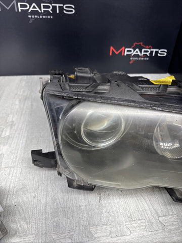 02-06 BMW E46 M3 ORIGINAL Bi Xenon Headlights Stock *Repaired Tab*