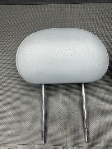 2001-2006 BMW E46 M3 Coupe Front Seat Headrests Grey Leather OEM