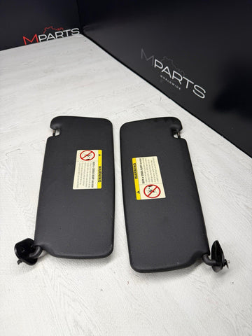 BMW 94-99 E36 M3 Black Sun Visors Sunvisors Pair OEM
