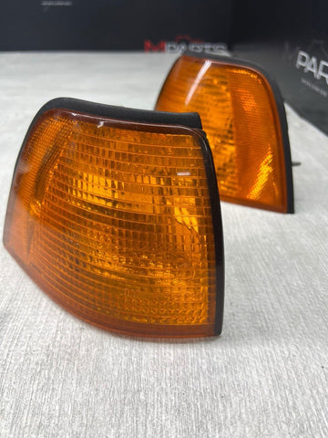 Amber Corner Signal Lights 92-99 BMW 3 Series E36 Sedan Pair