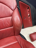 OEM BMW E46 M3 Coupe Leather Seats Door Panels Interior Imola Red Powered Heated