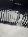 BMW 01-06 E46 M3 Front Kidney Grilles Chrome 51138208685 51138208686