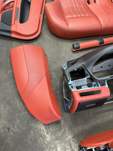 12-17 OEM BMW F10 M5 Complete RED Leather Interior Seats Panels Set