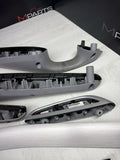 01-06 BMW E46 M3 Convertible Interior Armrests Trim Set Brushed Aluminum *Tabs