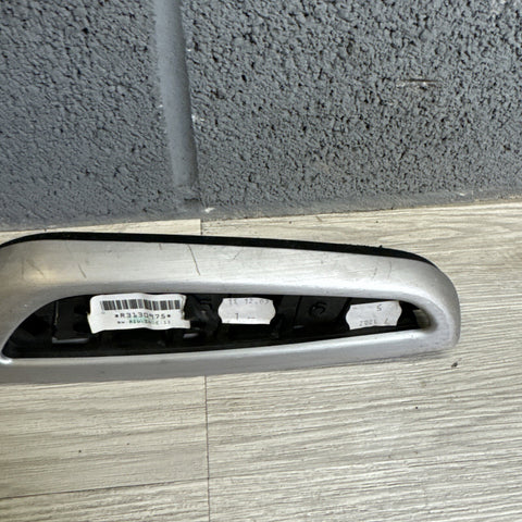 01-06 BMW OEM E46 M3 Brushed Aluminum/Black Vert Trim Armrest Left Driver Rear