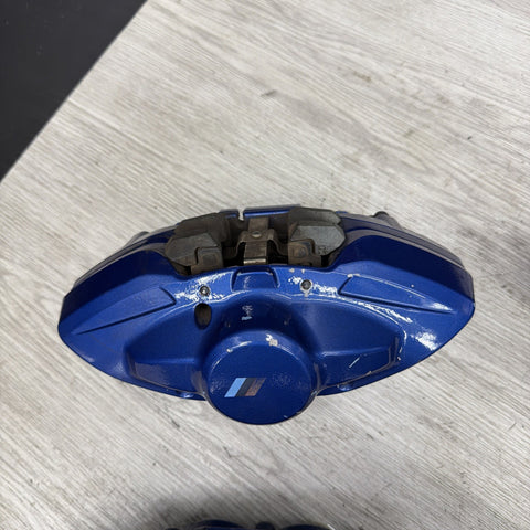 OEM BMW F80 F83 M3 M4 Front Rear 380/370mm Brake Calipers SET Brembo Blue
