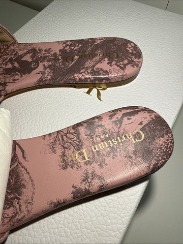 NEW Christian Dior Dway Sandals 62P Chateau Ros Toile de Jouy E Size 37