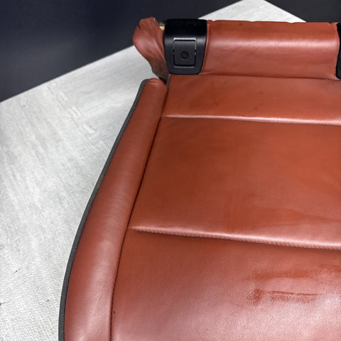 08-13 BMW E93 M3 Coupe Left Driver Rear Seat Bottom Bench Fox Red Leather OEM