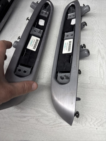 01-06 BMW E46 M3 Coupe Brushed Aluminum/Grey Door Trims Armrests Front & Rear