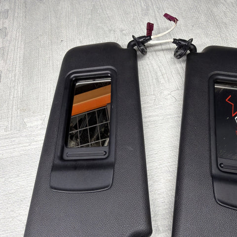 08-13 OEM BMW E92 328 335 M3 Coupe Sun Visors Black Vinyl