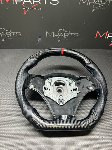 08-13 BMW E90 E92 E93 M3 OHC Carbon fiber Steering Wheel Tri Stitched Manual