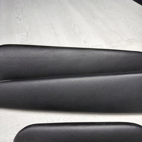 01-06 BMW E46 M3 Convertible Door Upper Arm Rest Armrest Pads Black