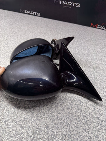 01-06 BMW E46 M3 Side View Door Mirrors Pair Carbon Black *See Pics