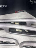 01-06 BMW E46 M3 Convertible Interior Armrests Trim Set Brushed Aluminum *Notes*