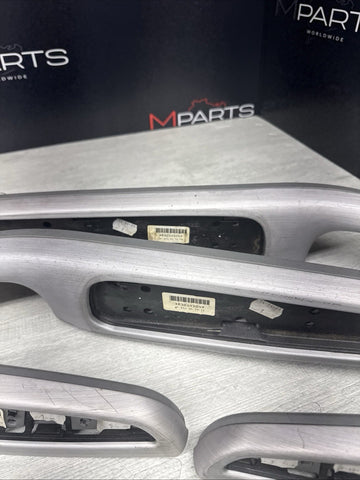 01-06 BMW E46 M3 Convertible Interior Armrests Trim Set Brushed Aluminum *Notes*