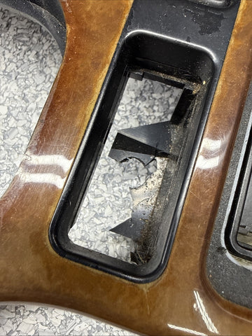 BMW E39 530i Wood Center Console Shifter Plate, Ashtray & Cover