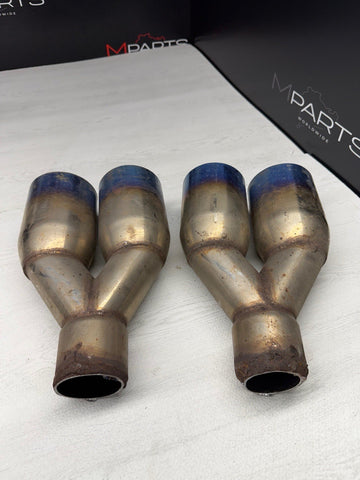 BMW E46 E92 M3 M5 M6 Exhaust Muffler Tips Aftermarket Custom 3.5”