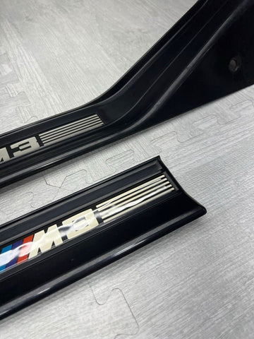 OEM BMW E36 M3 Sedan Front & Rear Left Right Door Sill Trim Cover Set Black