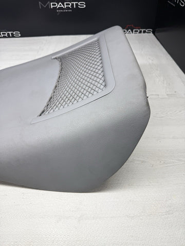 00-06 BMW E46 325 M3 COUPE FRONT SEAT BACK REST STORAGE PANEL OEM DOVE GREY