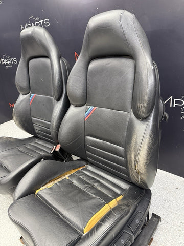 95-99 BMW E36 M3 Coupe Front Vaders Vader Seats Manual Black Ripped
