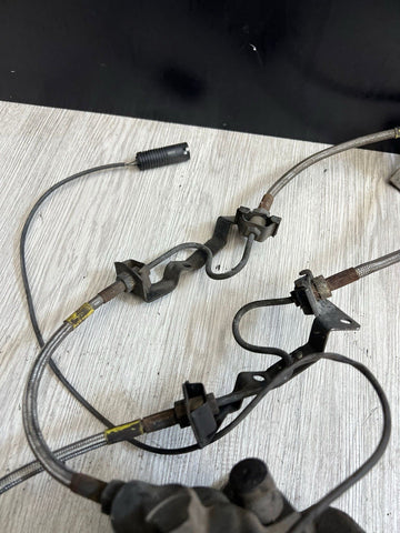 94-02 BMW E36 M3 REAR BRAKE CALIPERS + STAINLESS STEEL LINES