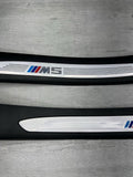 2006-2010 BMW E60 M5 Rear Door Sills Kick Plates Trim OEM 7898148