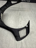 08-13 BMW E90 E92 E93 M3 Lower Steering Wheel Trim Cover Plate Black