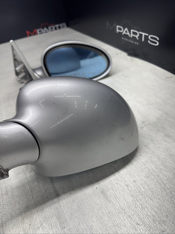 01-06 BMW E46 M3 Side View Door Mirrors Pair Titanium Silver *Notes*