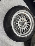 OEM BMW E28 E30 E38 Wheel Rims Tires Set Style 5 Silver 16" ET23 16x8 Square
