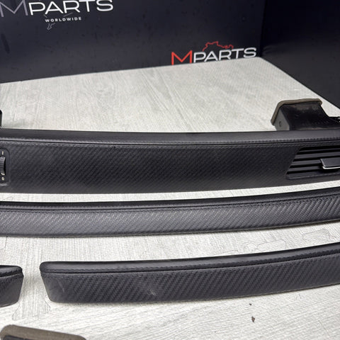 08-13 BMW E92 E93 M3 Interior Trim Set Carbon Leather OEM Genuine *Notes*