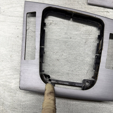 01-06 BMW E46 M3 Convertible Interior Armrests Trim Set Brushed Aluminum *Notes*