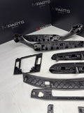01-06 BMW E46 M3 Coupe Interior Armrests Trim Set Brushed Aluminum *Tab
