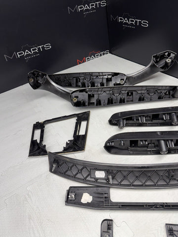 01-06 BMW E46 M3 Coupe Interior Armrests Trim Set Brushed Aluminum *Tab