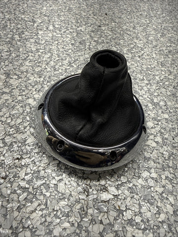 BMW 01-06 E46 M3 SMG Black Leather Gear Shifter Boot Cover & Bezel OEM