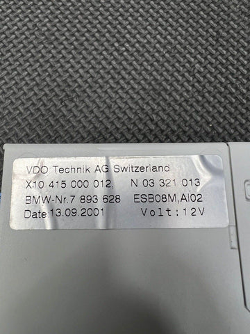 BMW Z3M Roadster E36 Module VDO Instrument Cluster Control Unit 7893628