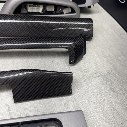 01-06 BMW E46 M3 Convertible Interior Armrests Trim Set Brushed Aluminum *Notes*