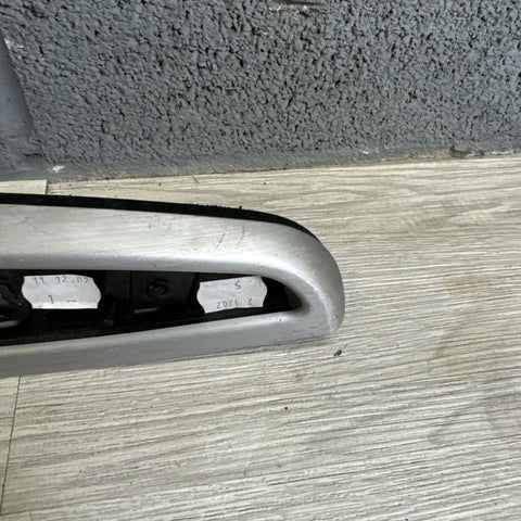 01-06 BMW OEM E46 M3 Brushed Aluminum/Black Vert Trim Armrest Left Driver Rear