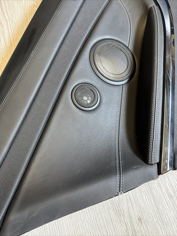 15-20 BMW F82 M4 Coupe Rear Left Driver Black Extended Leather Door Card Panel