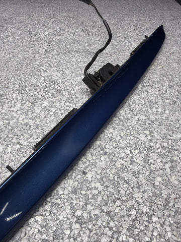 01-03 BMW E46 M3 Coupe Trunk Lid Grip Key Deck Handle Topaz Blue *Crack*