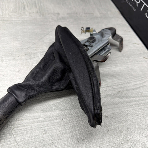 01-06 BMW E46 M3 E BRAKE EMERGENCY PARKING HANDLE LEATHER MECHANISM 1164489