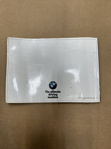 OEM BMW E34 M5 OWNERS MANUAL BOOK