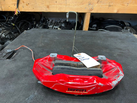 FERRARI 458 ITALIA SPIDER FRONT RIGHT BRAKE CALIPER WITH PADS RED OEM 261771